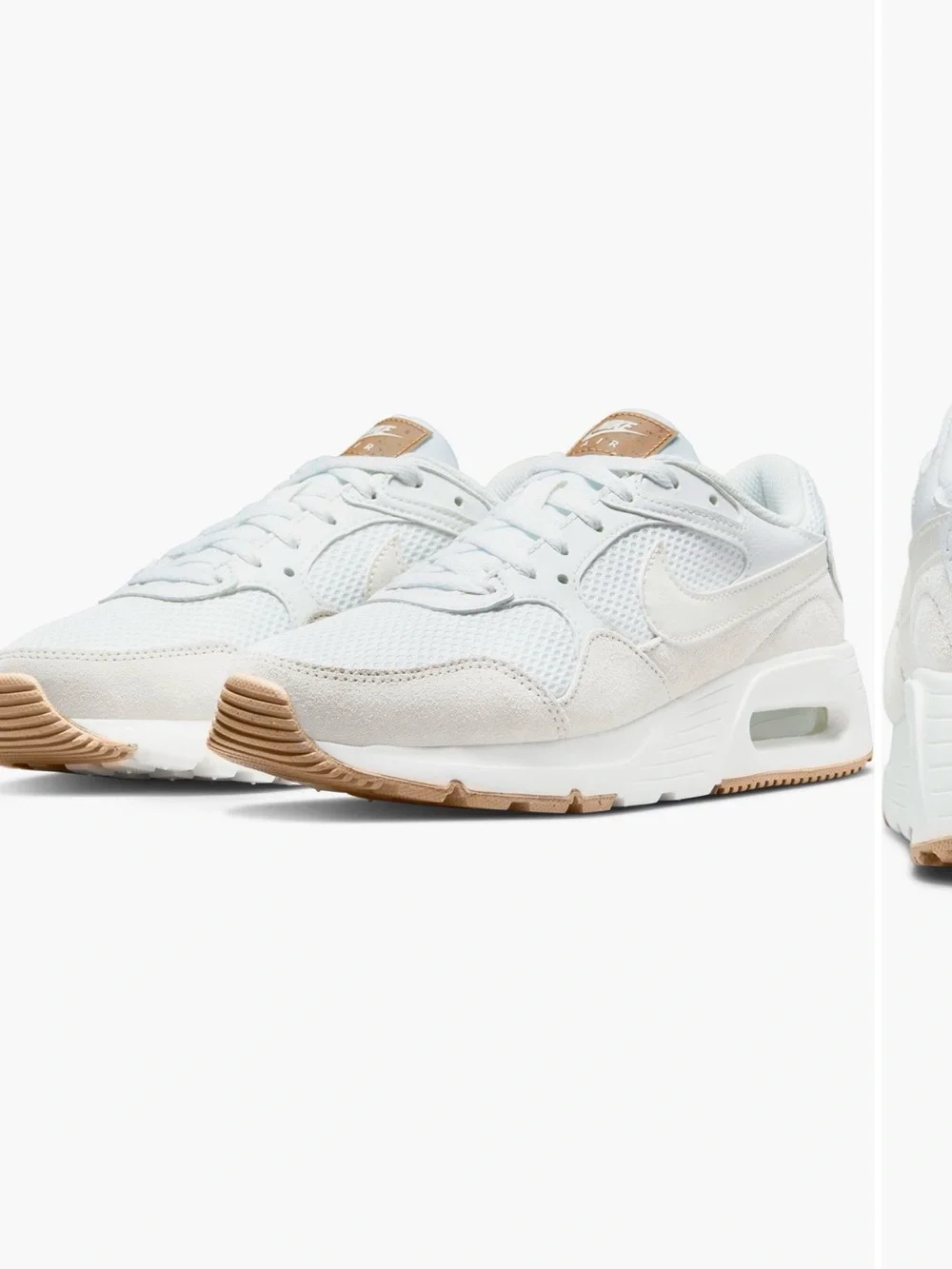 Nike Women’s Air Max Sneakers in White and Gum - Picture 1 of 9